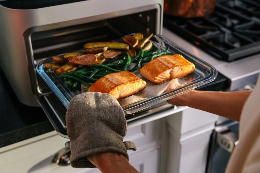 Toaster Oven with Salmon Image