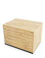 Traditional wooden plan chest