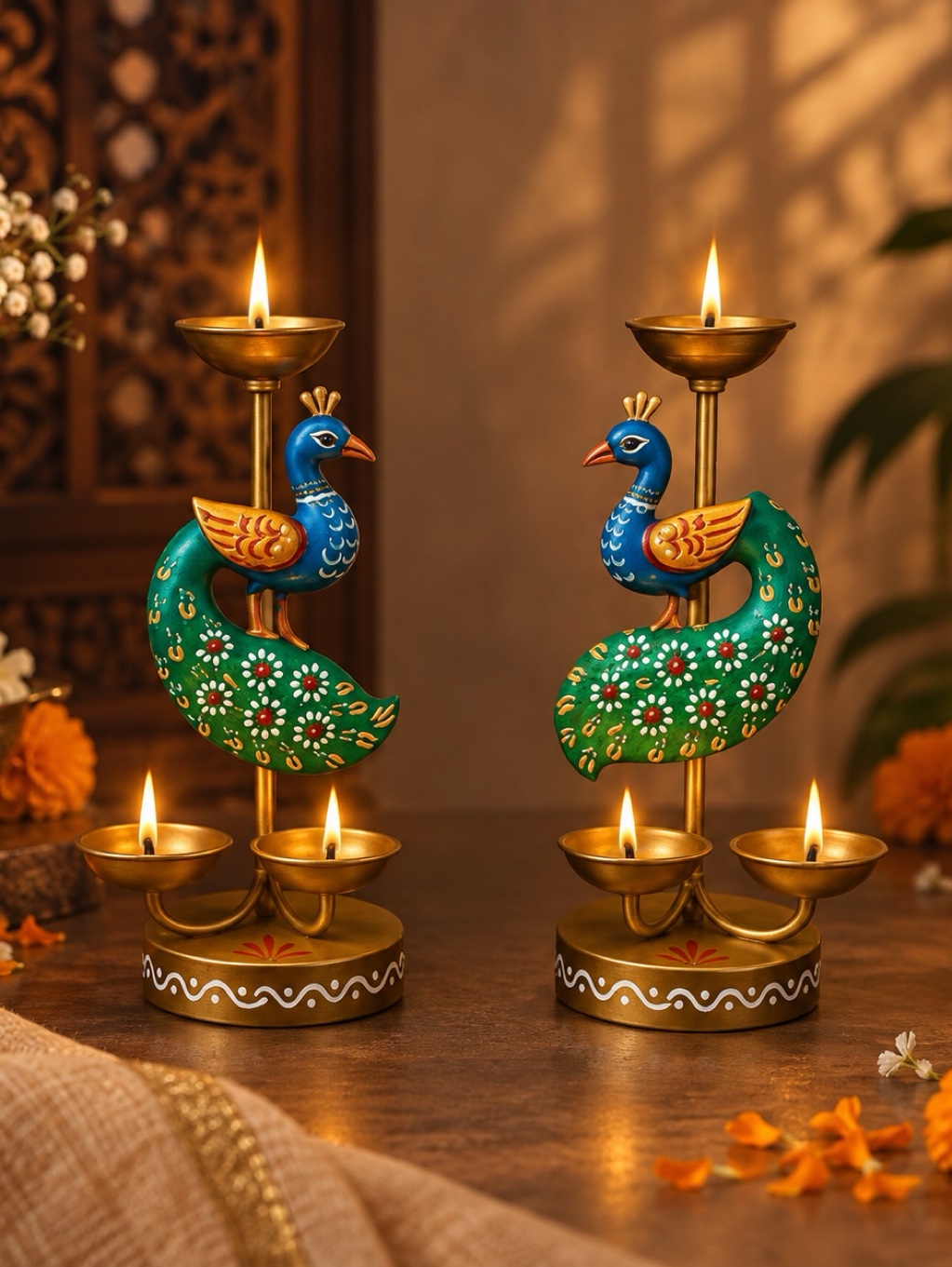 Shahi Mor Diya — lavender and Rose