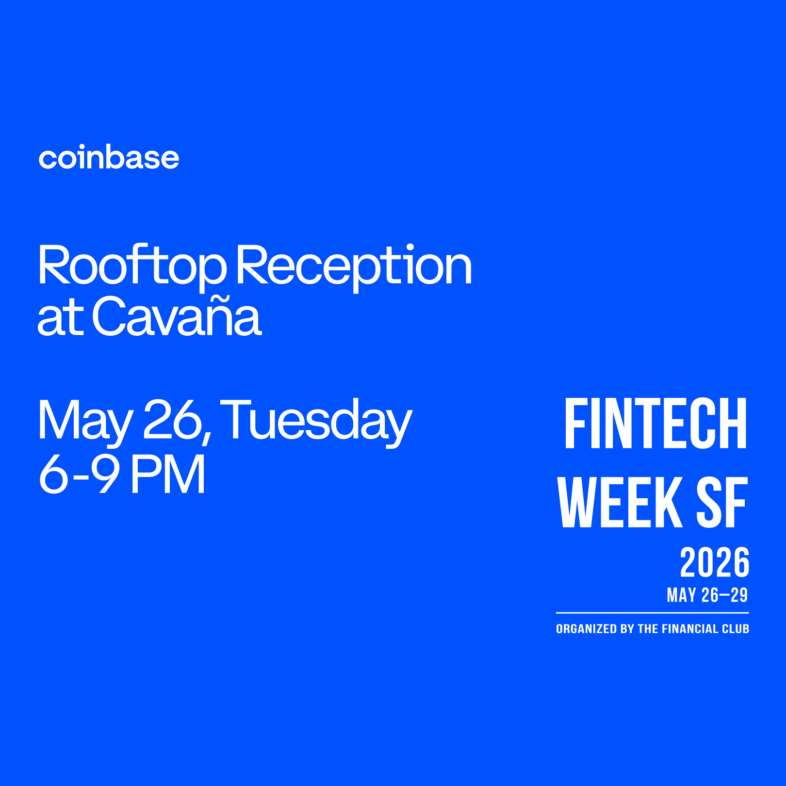 Coinbase Rooftop Reception at Cavaña