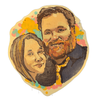 Pancake art: My hubby and I