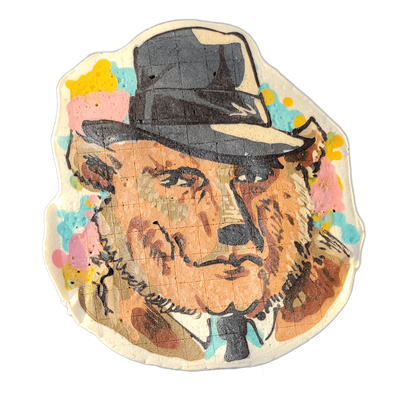 Pancake art: Freestyle (#1) — Grizzly bear private detective