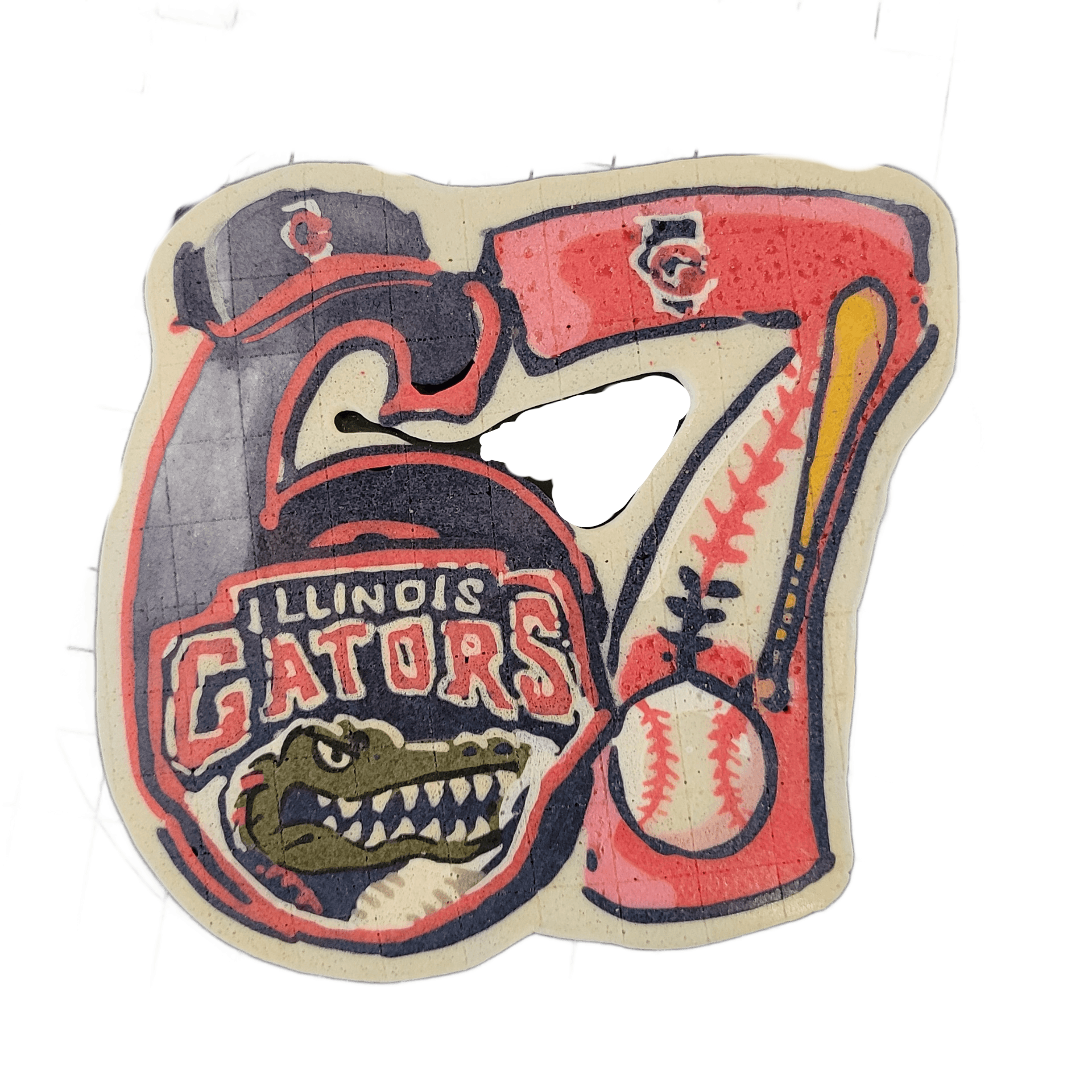 Pancake art: Lucas baseball team/ number