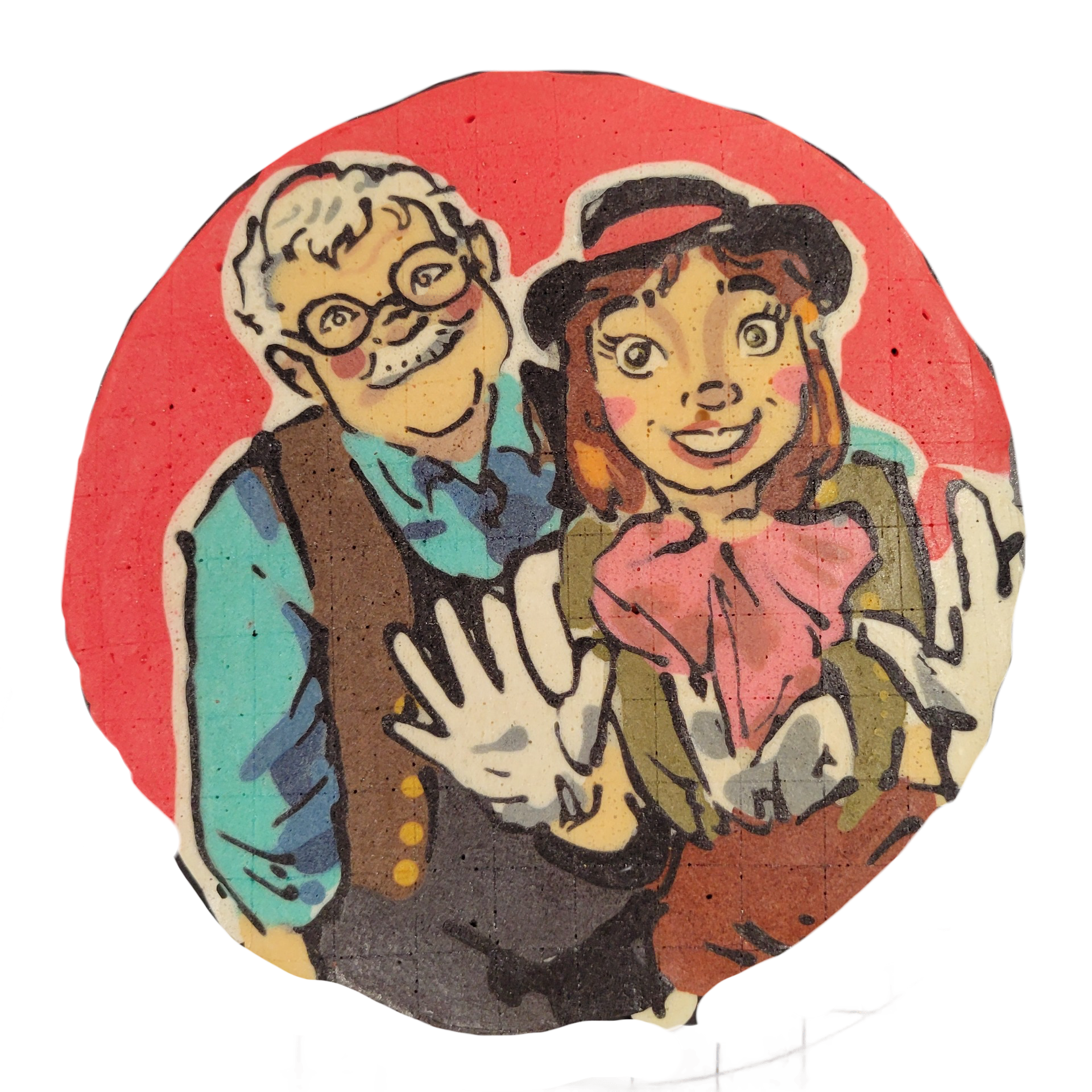 Pancake art: Father daughter