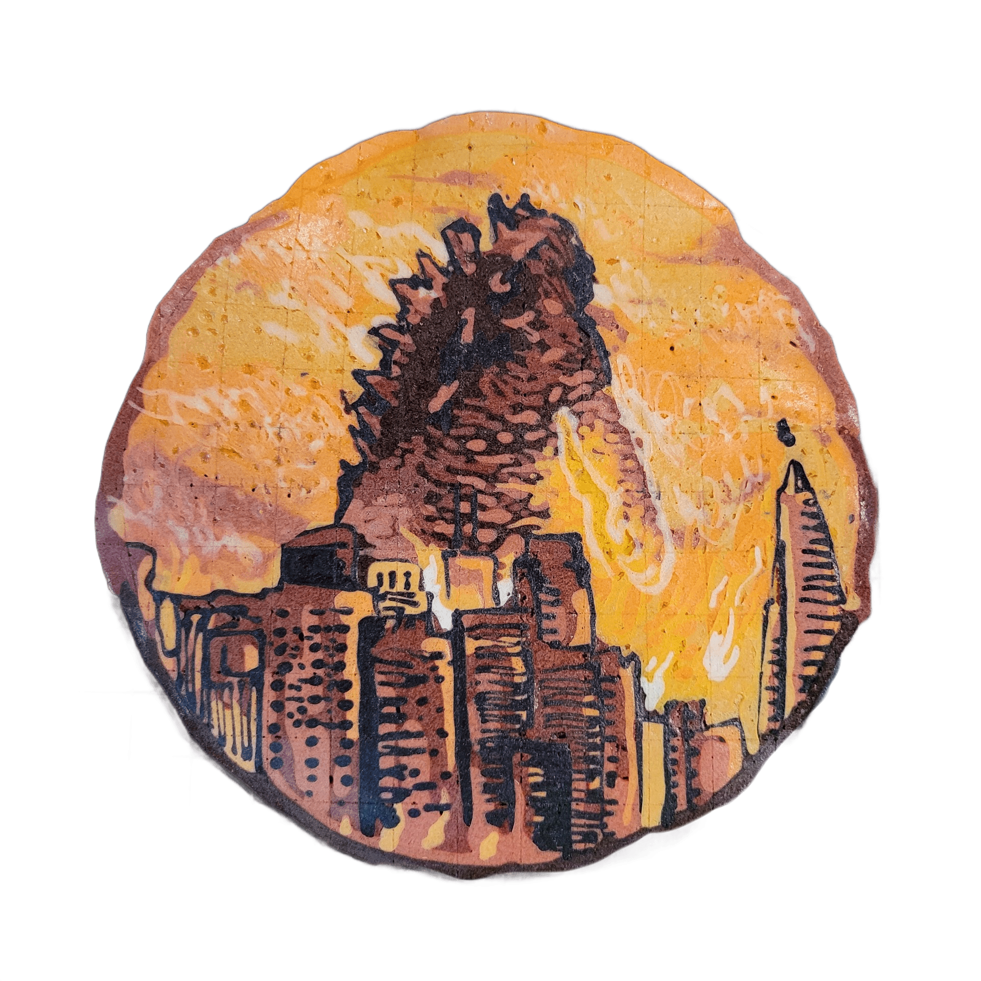 Pancake art: Godzira