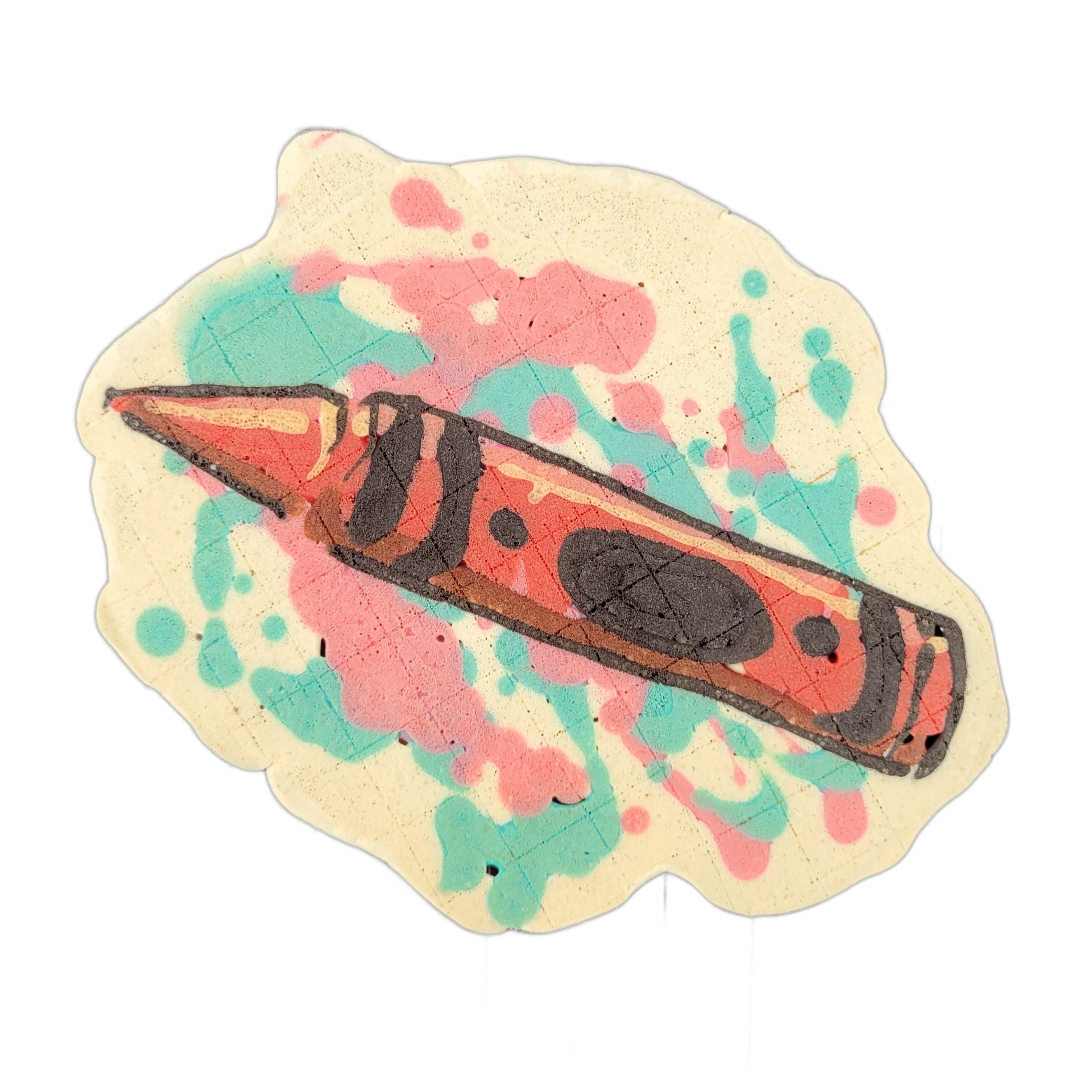 Pancake art: Freestyle (#20) — red crayon