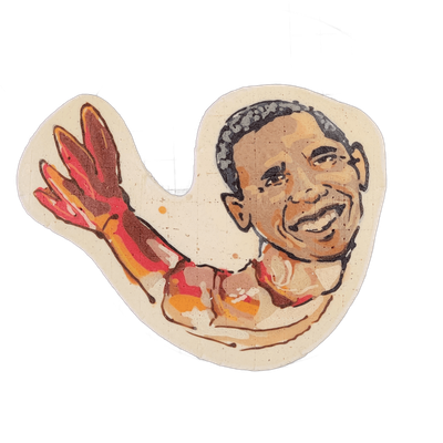 Pancake art: ObamaShrimp
