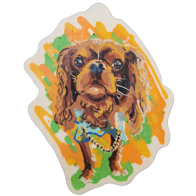Pancake art: My dog Beef.