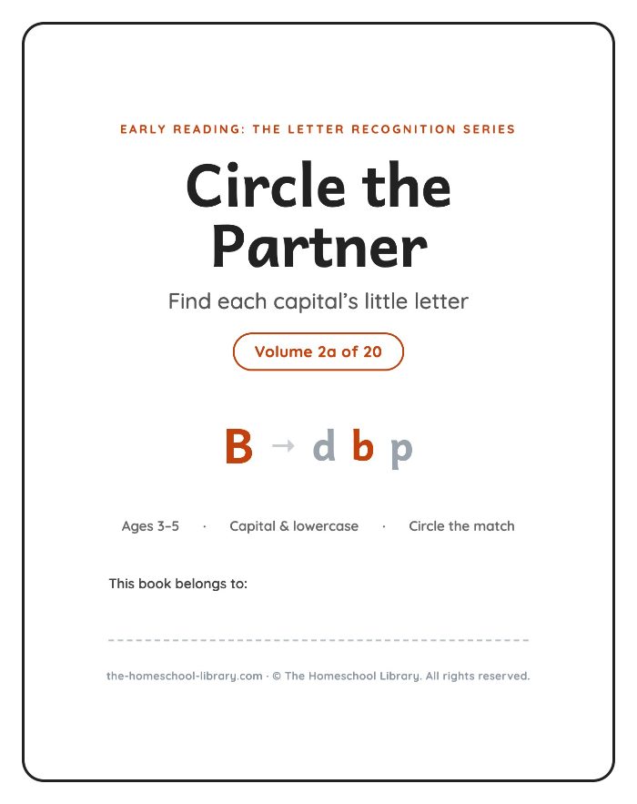 Title page of Early Reading Series V2-A: Circle the Partner