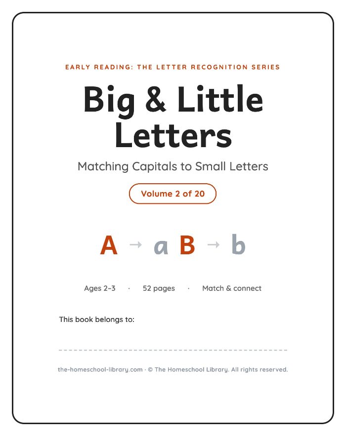 Title page of Early Reading Series V2: Big & Little Letters
