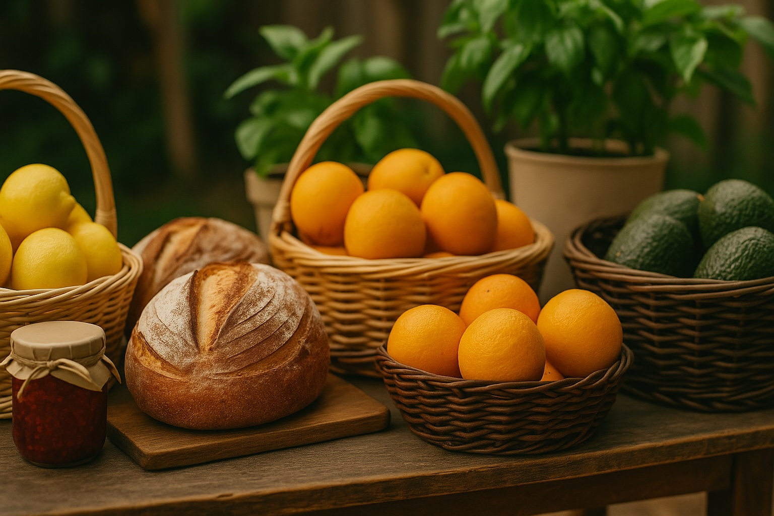 A person holding a basket of fresh produce