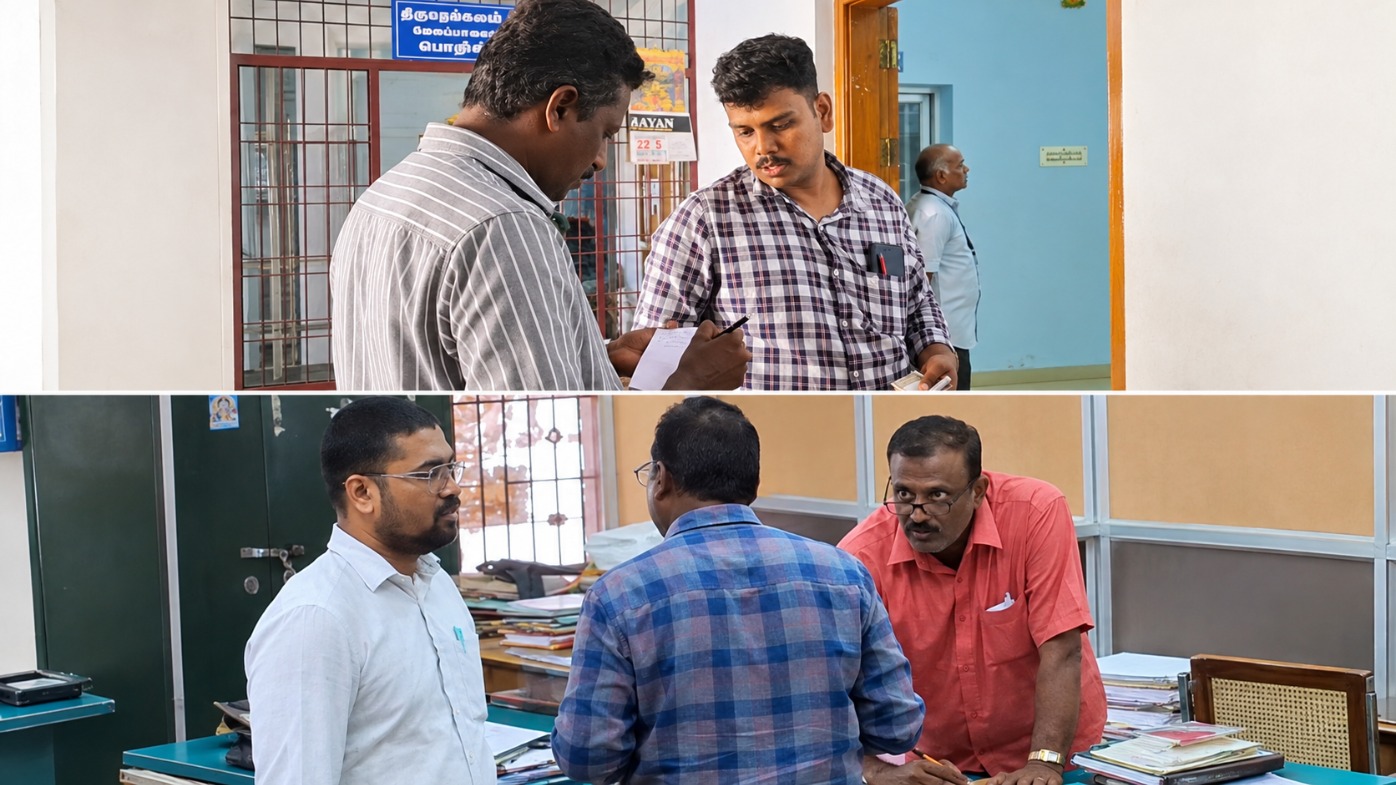 மேலப்பாளையம் மாநகராட்சி மண்டல அலுவலகத்தில் லஞ்ச ஒழிப்பு போலீசார் சோதனை