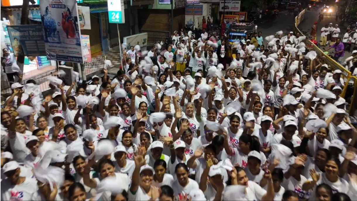 போதை ஒழிப்பு விழிப்புணர்வு வாக்கத்தான்: 1,700 பெண்கள் பங்கேற்பு!