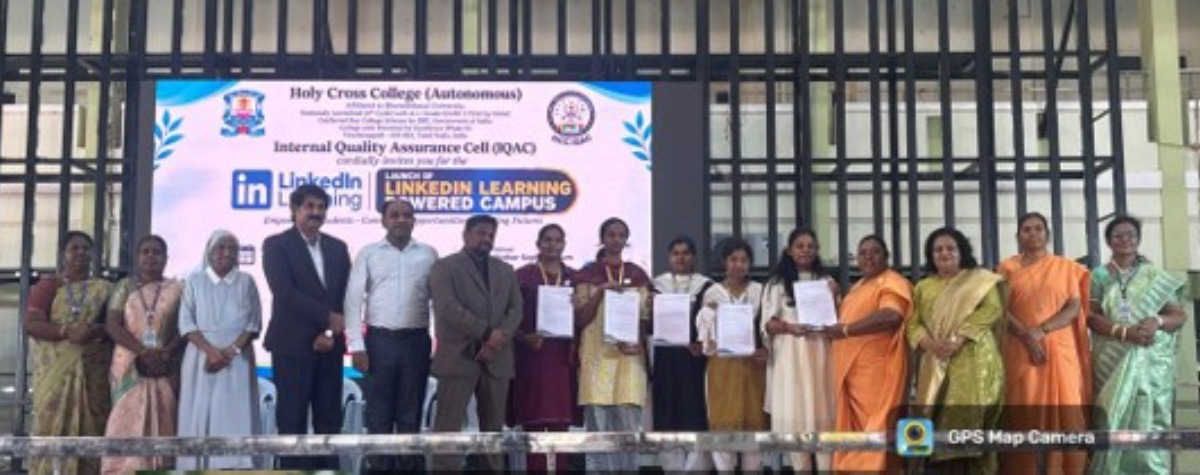 ஹோலி கிராஸ் கல்லூரியில் 'LinkedIn Learning' தொடக்கம்!