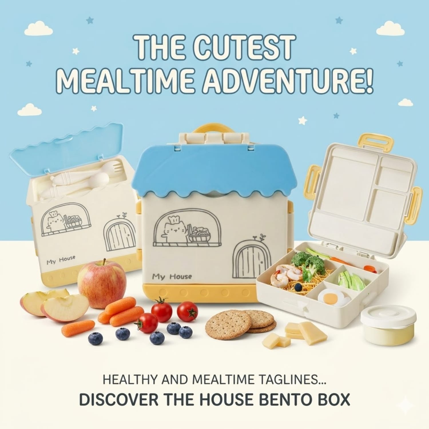 Kids Lunch Box for School with Compartments