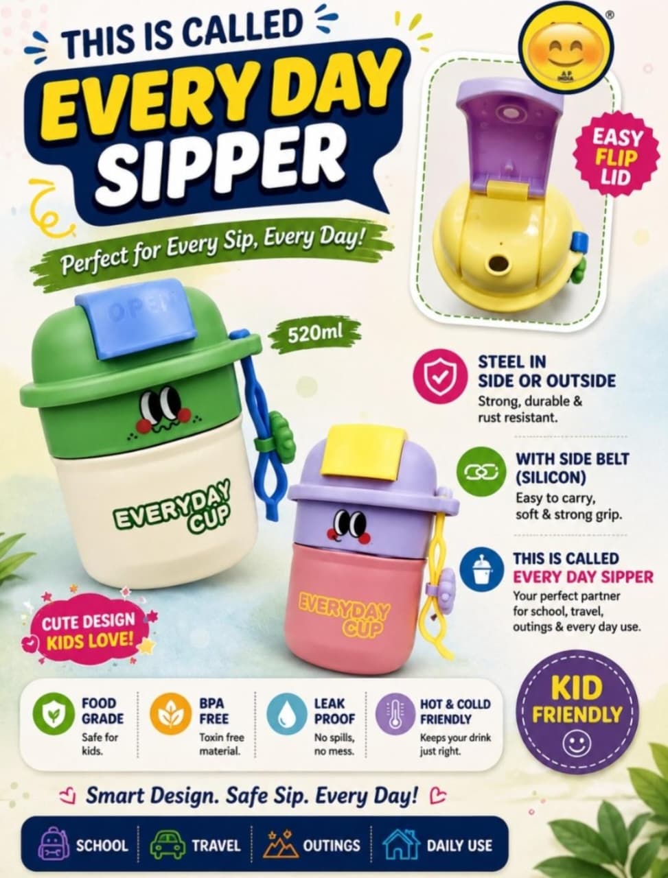 Everyday Sipper - Stainless Steel Kids Water Bottle