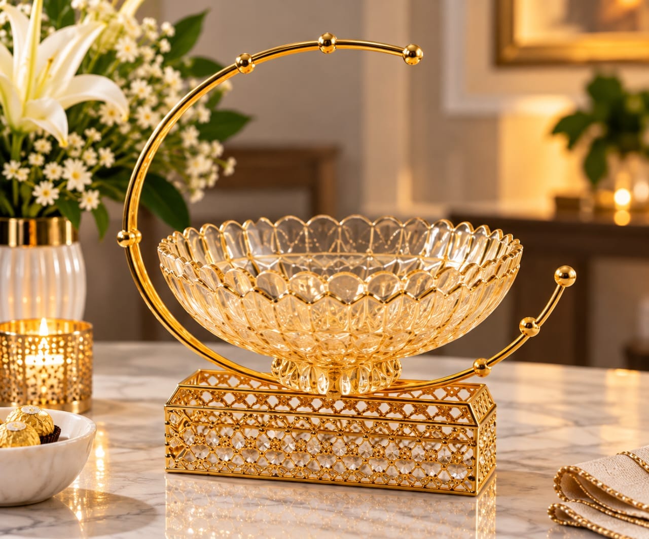 Fruit, Dessert, Nuts Serving Plate