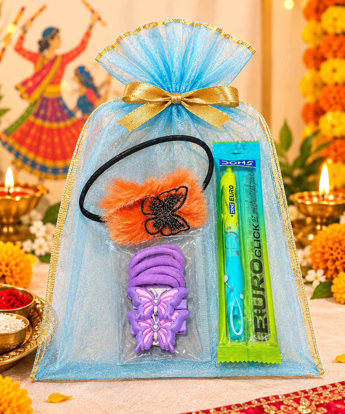 Hair Accessories and Pen Pencil Combo