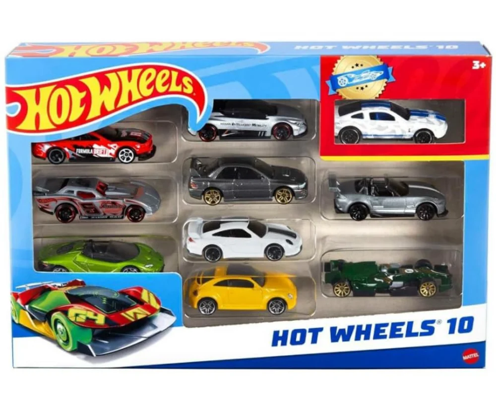 Die Cast Metal Hot Wheels 10 Alloy Car Gift Set