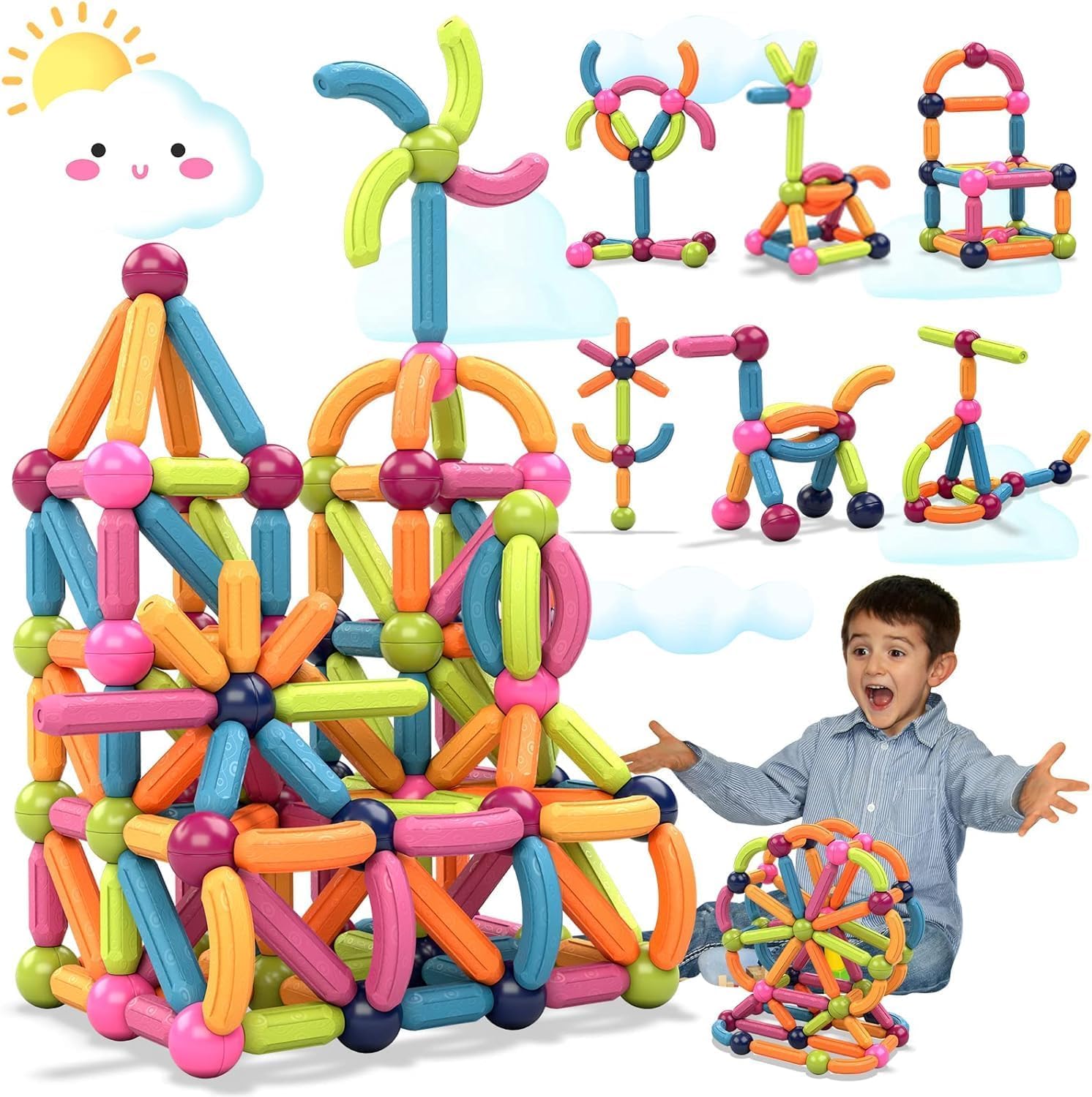 Magnetic Building Sticks Blocks