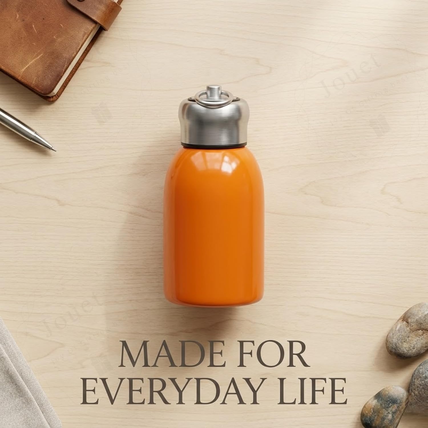 300ml Mini Stainless Steel Water Bottle with Carry Loop Lid In Multi Colors