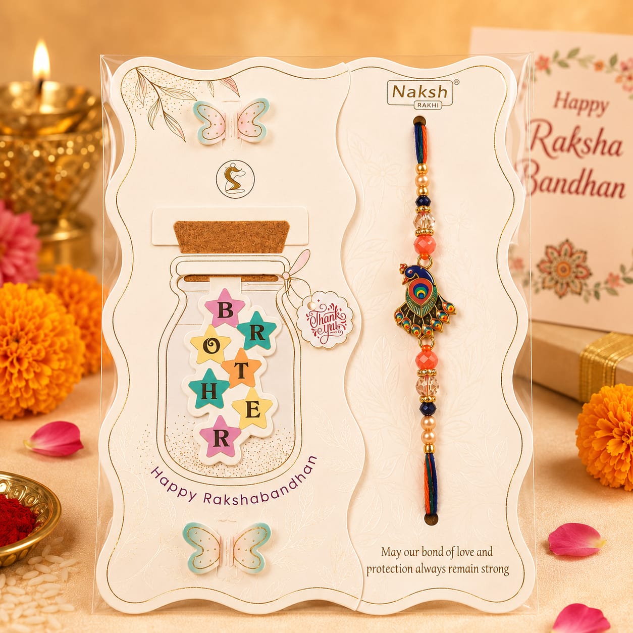 Naksh - Brother, Peacock Rakhi