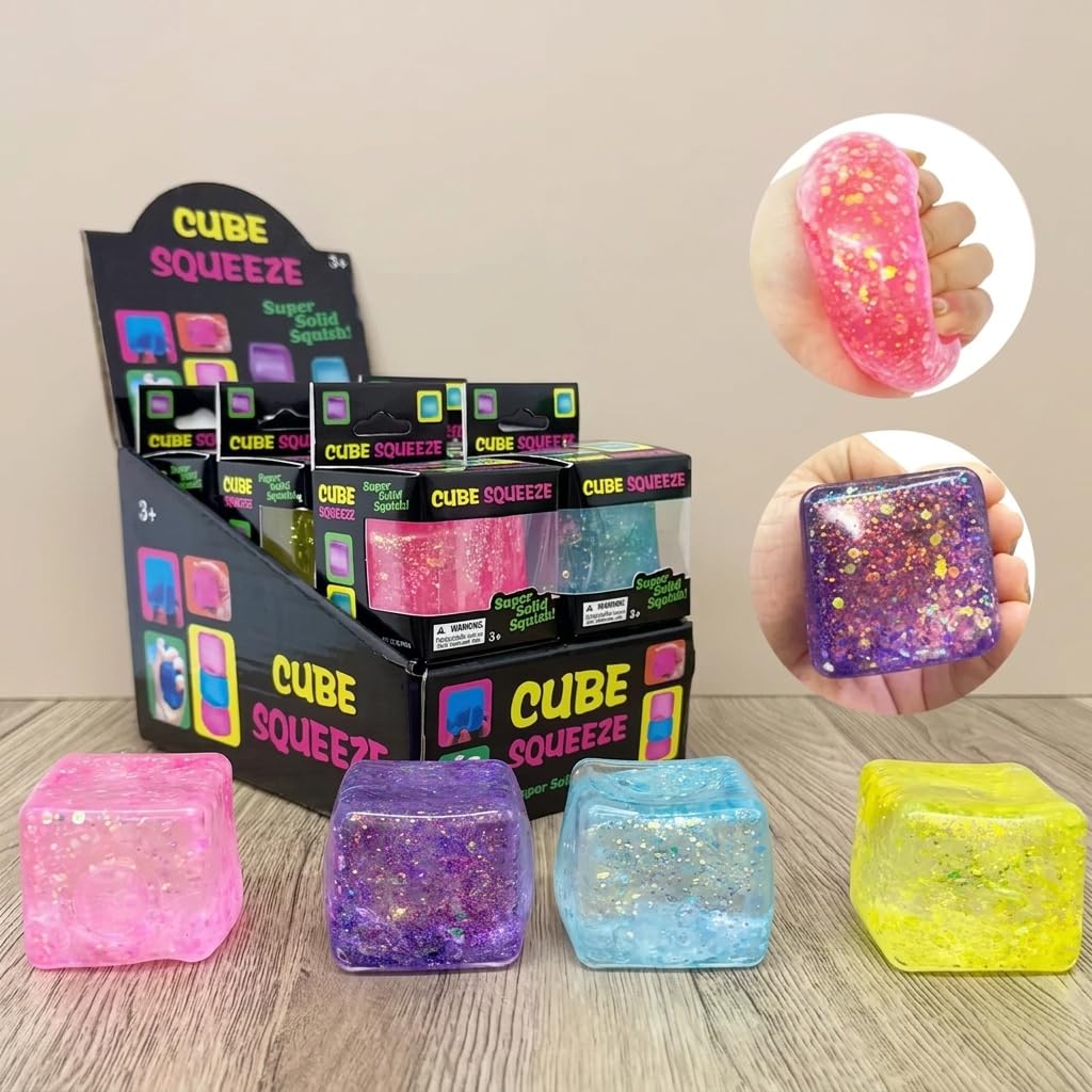 Needoh Cube Shaped Glitter Squishy