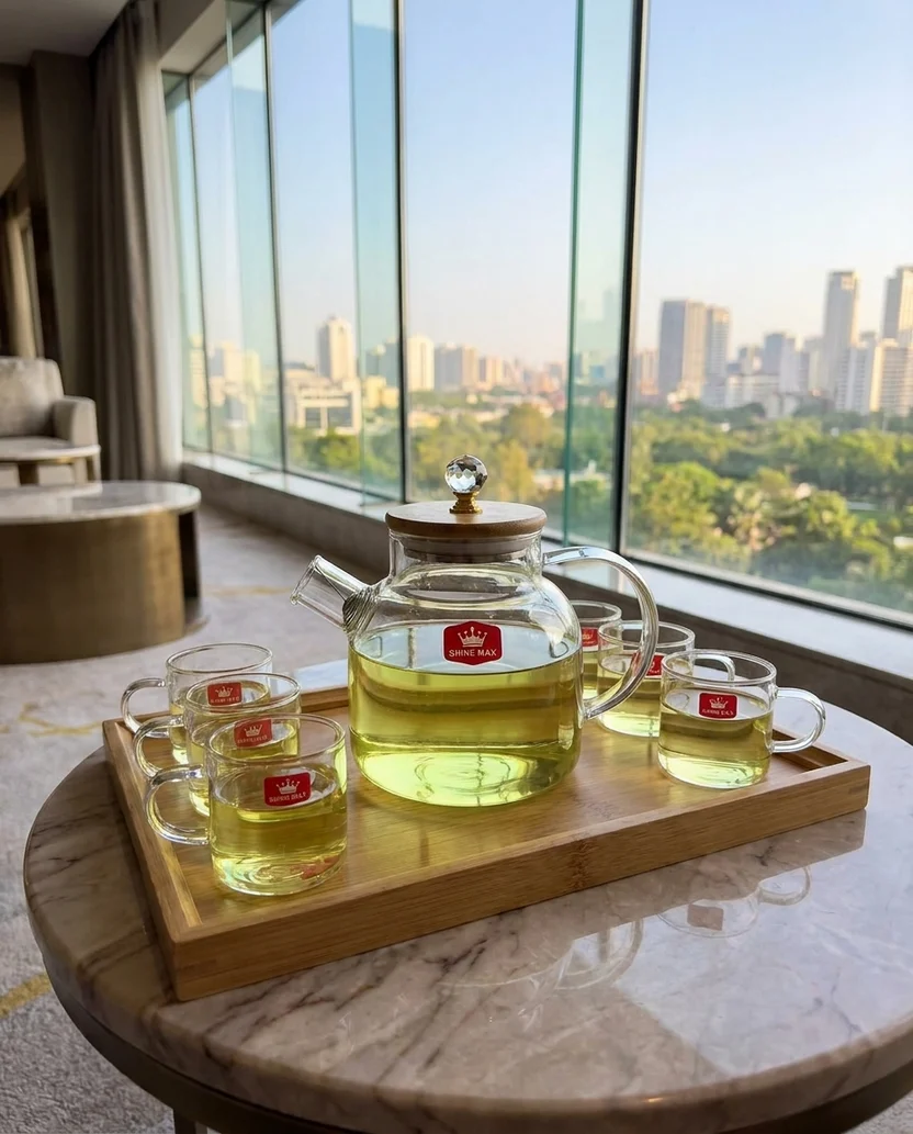 Shine Max Glass Tea Kettle Set