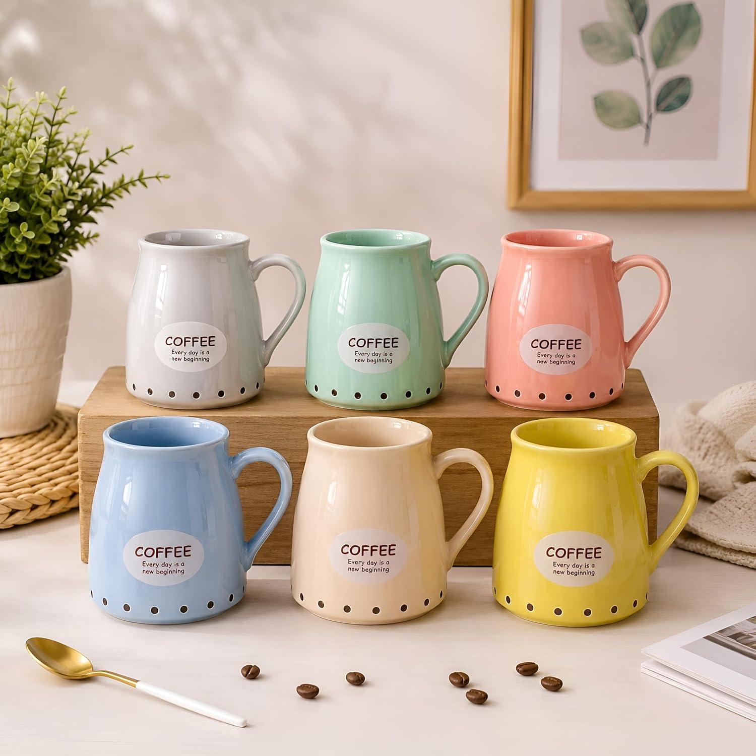 Somny Exclusive Ceramic Coffee Mugs Set of 6