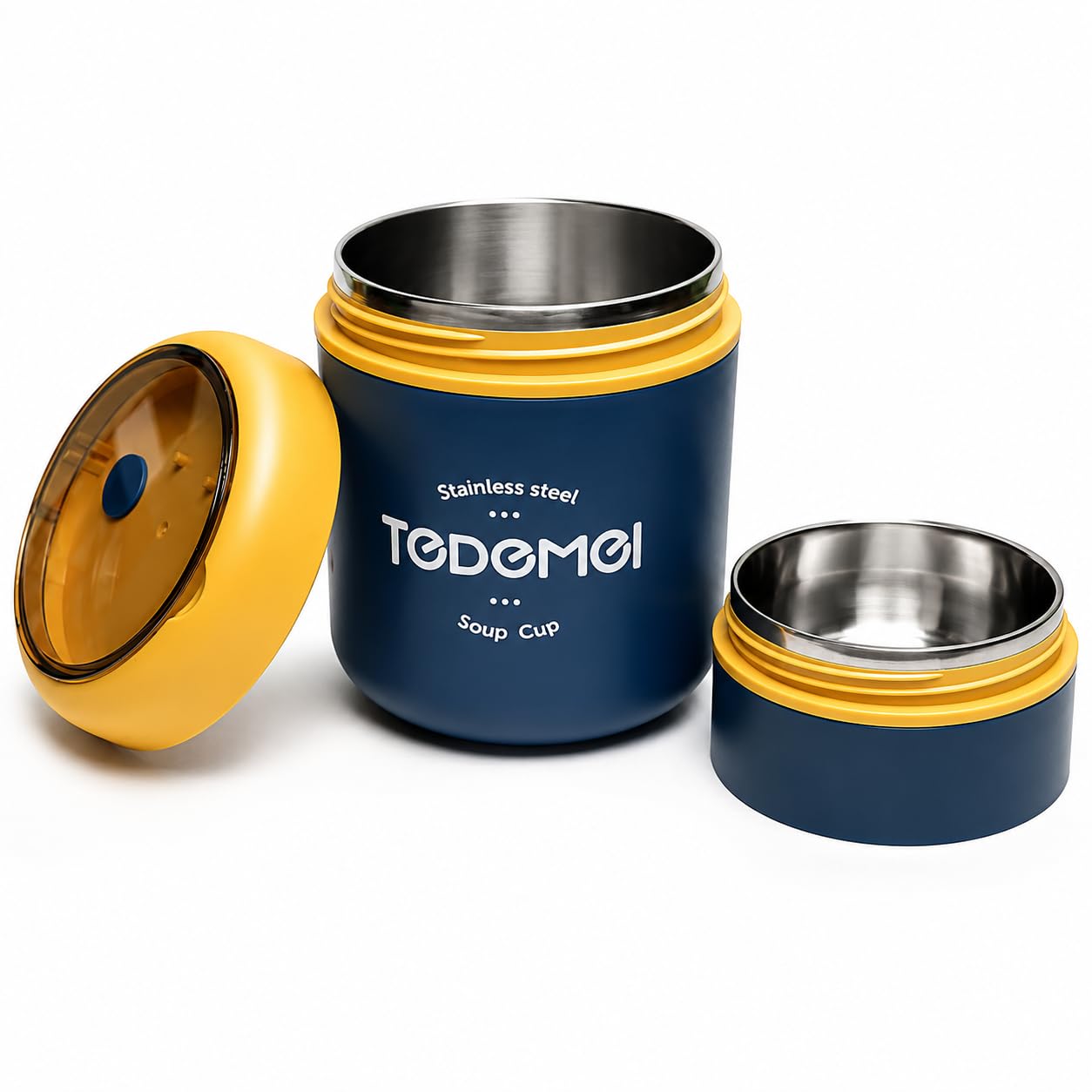 TEDEMEI Stainless Steel Insulated Lunch Box with Spoon