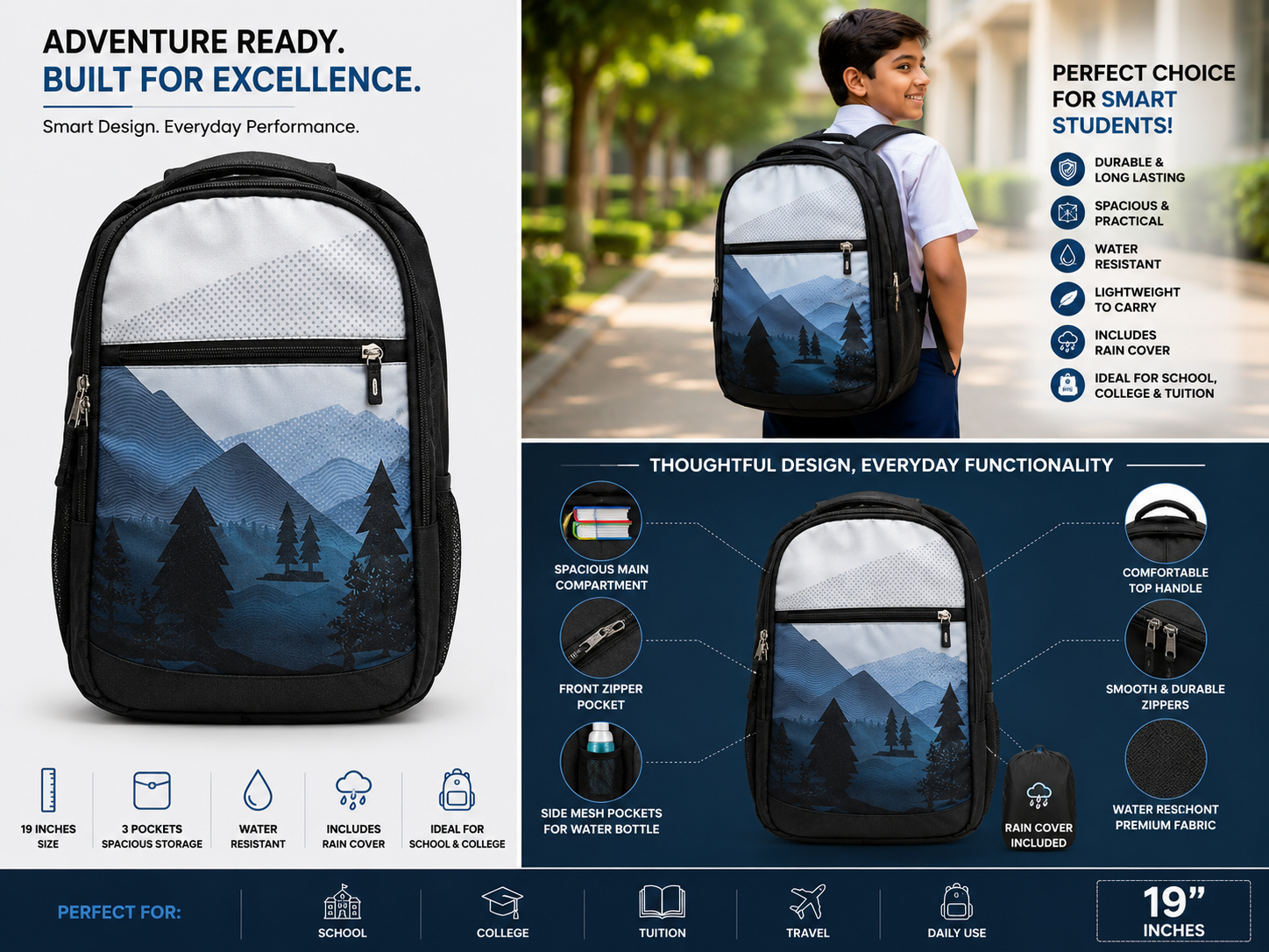 Beautiful Printed School Bag