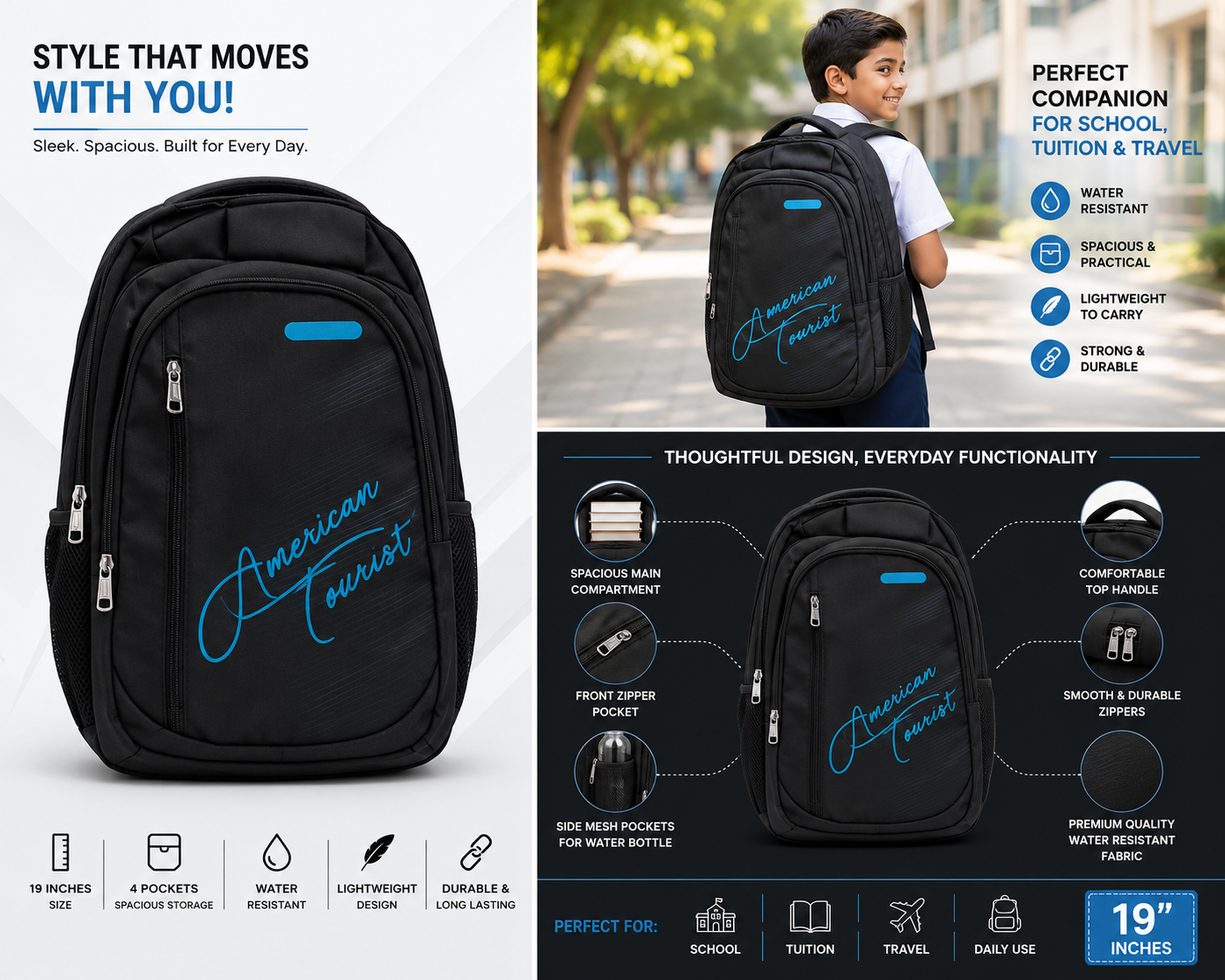 Black School Bag