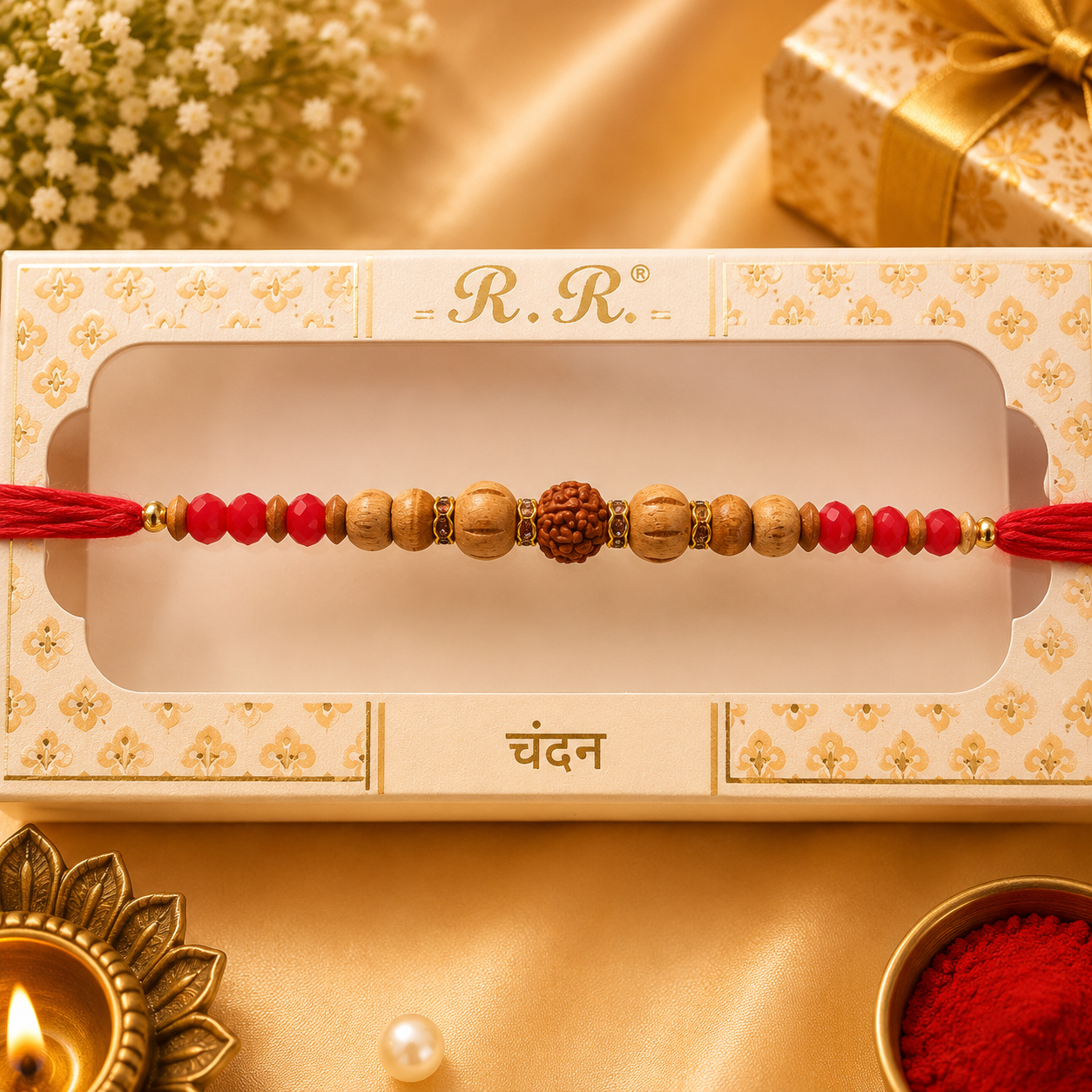 Chandan Rakhi set of 12 pcs (SN.12)