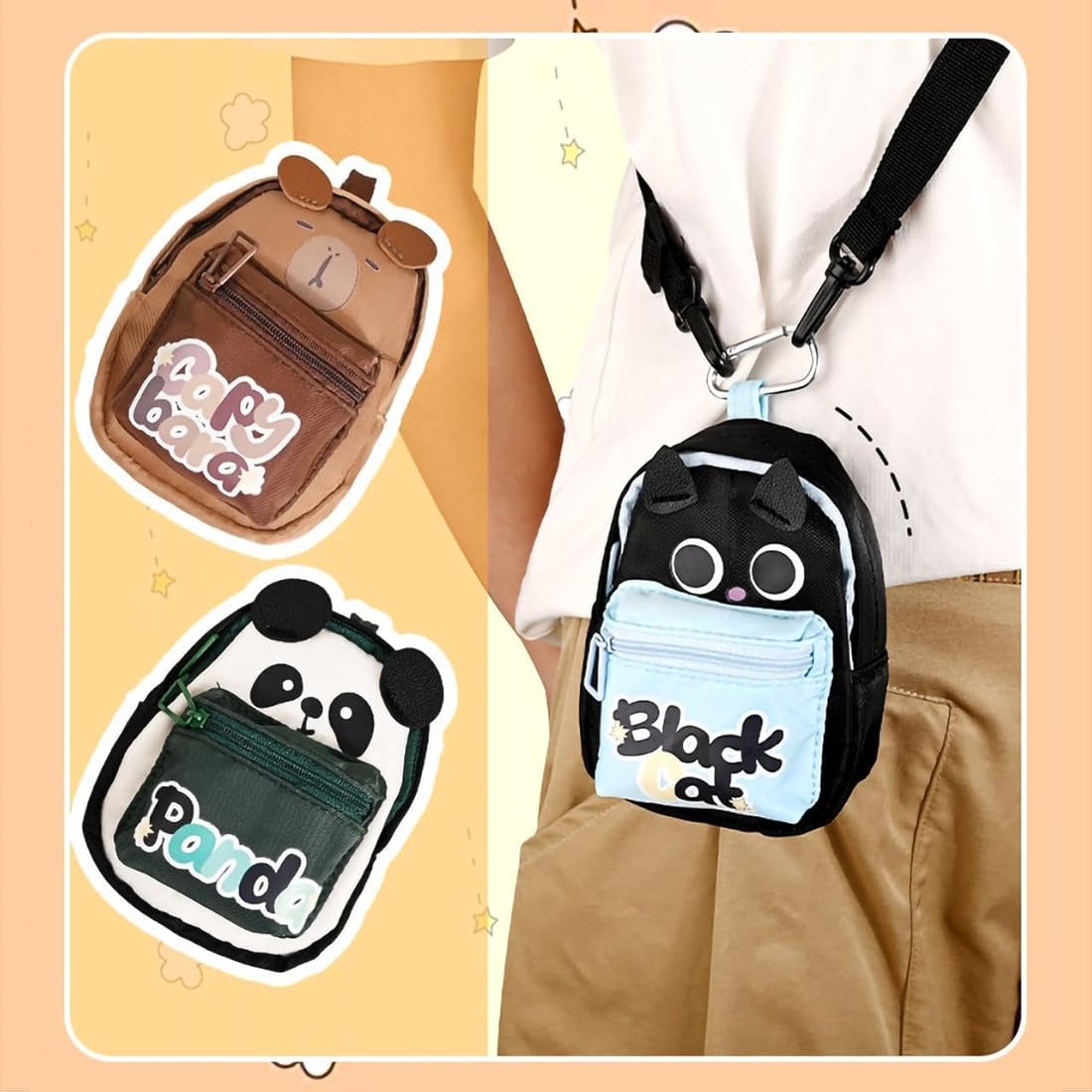 Cute sling Bag with Loop Hanging 
