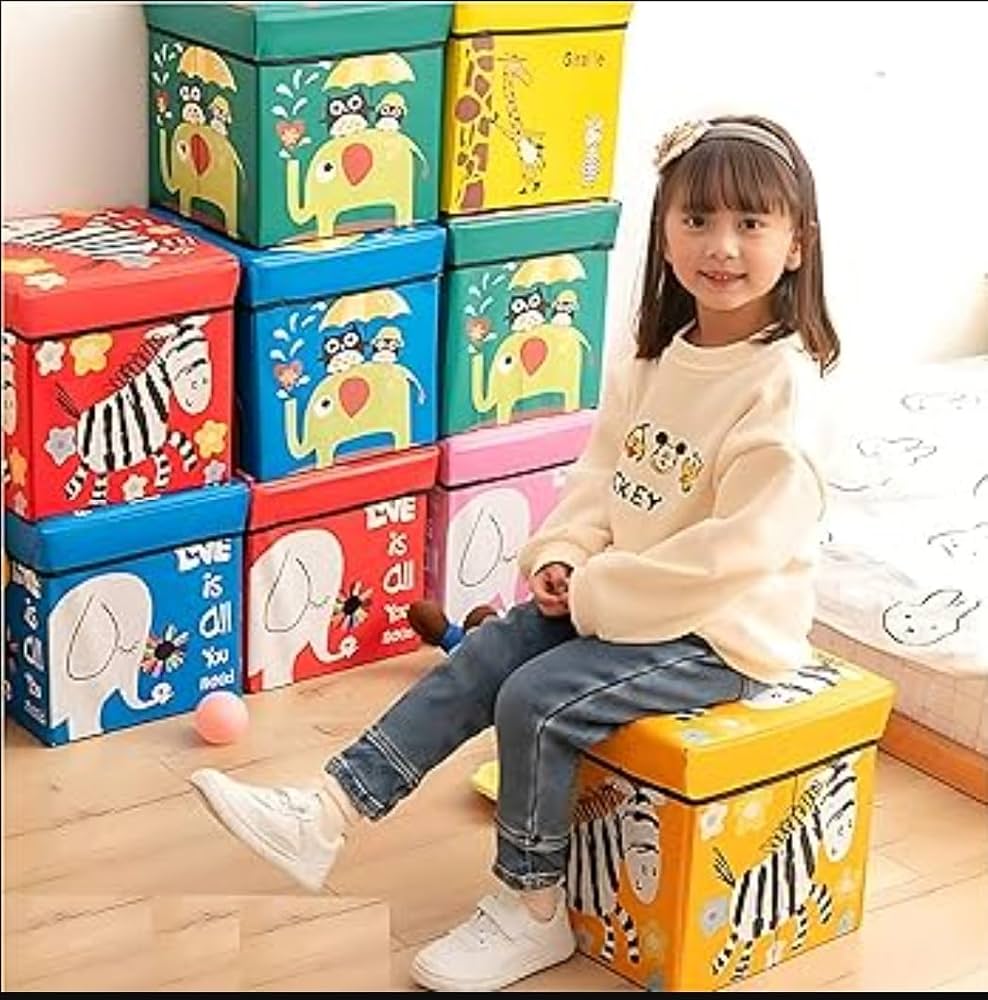 Kid's foldable storage box