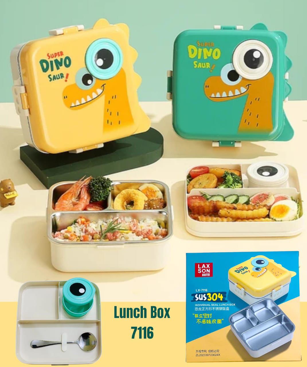 Laxson Dino Lunch Box