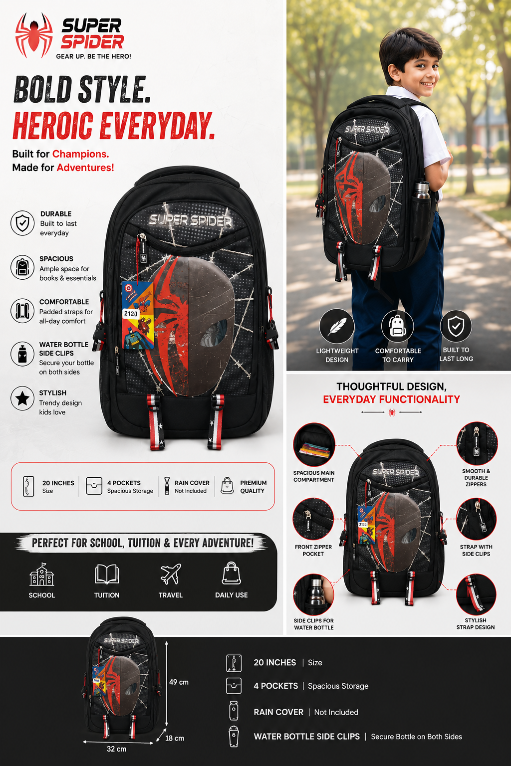 Spiderman School Bag