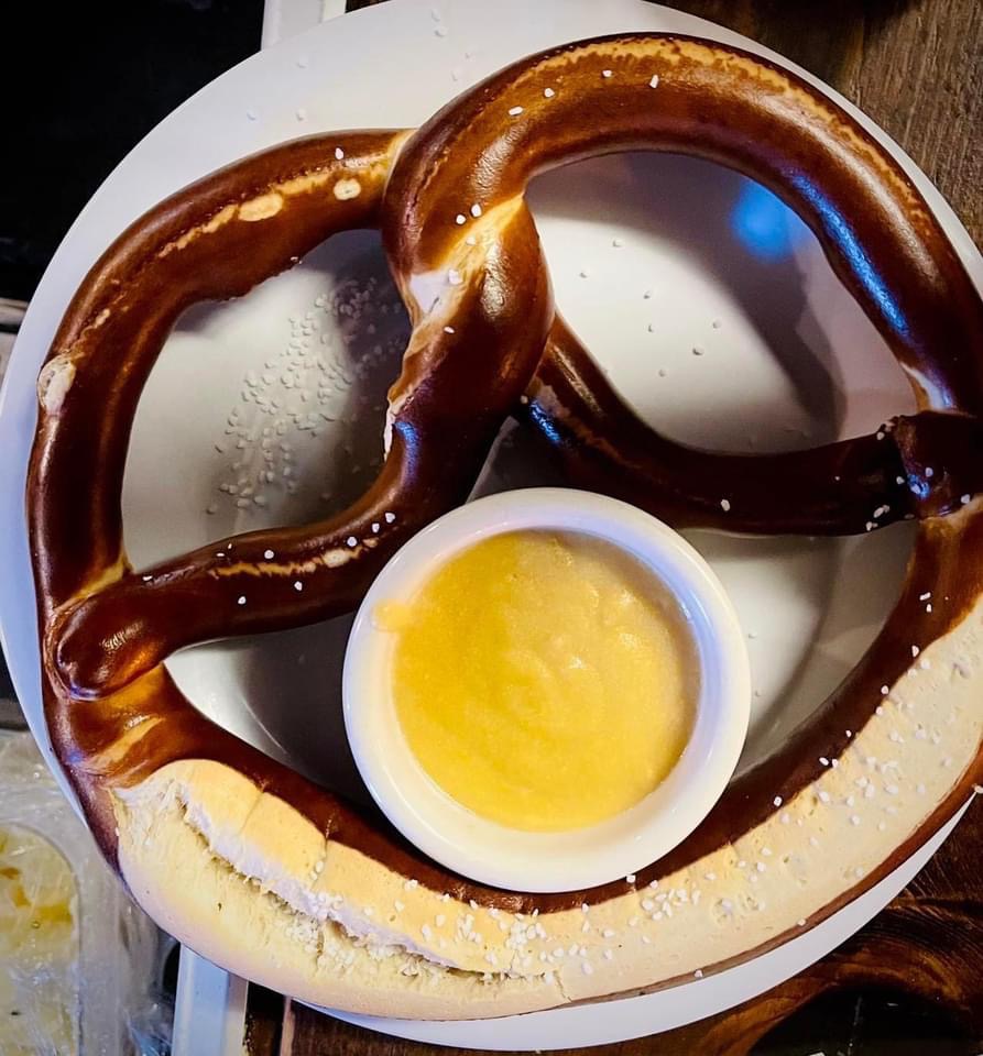 Datil Beer Cheese Pretzel