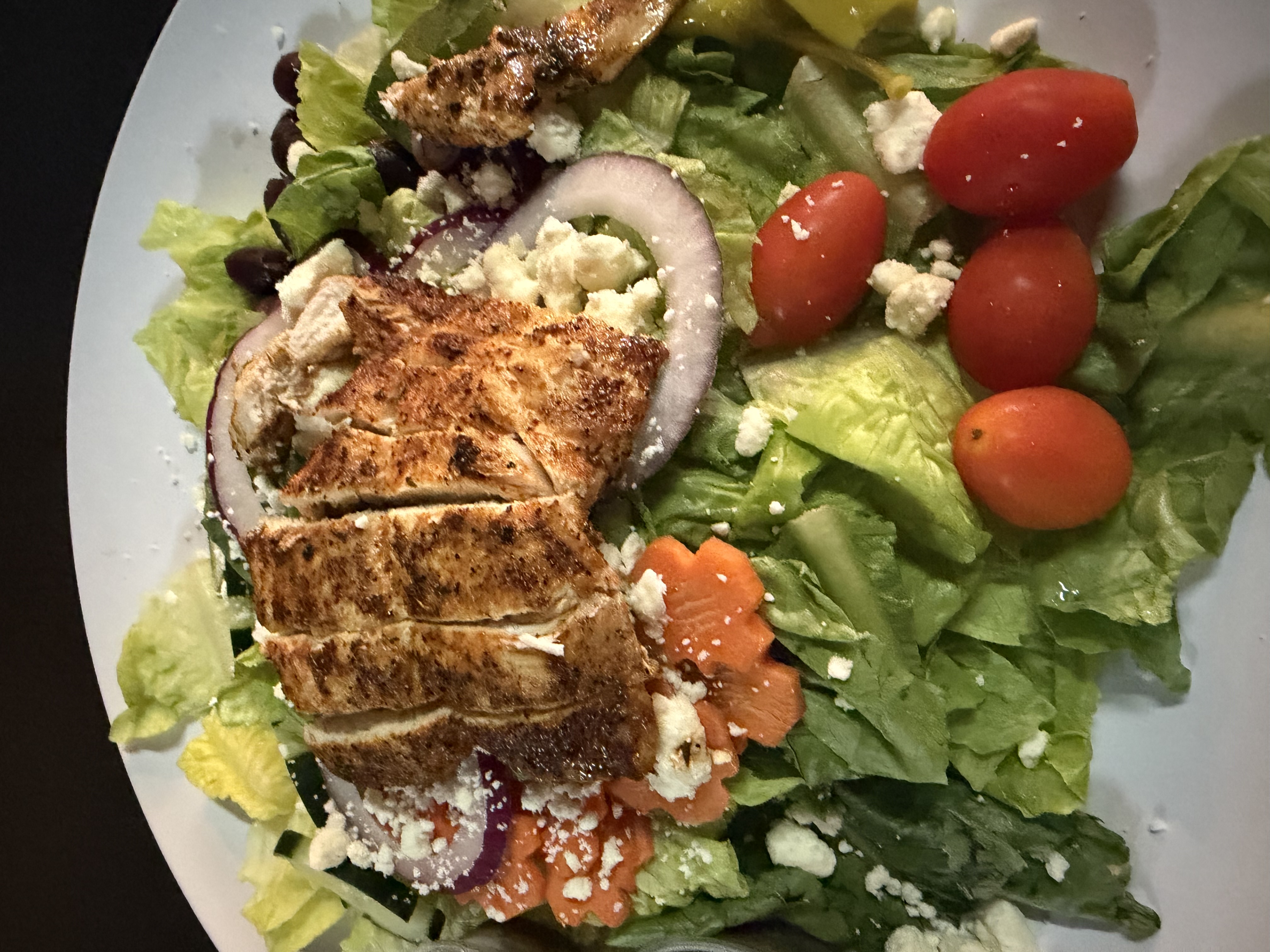 Greek Salad (with optional Blackened Chicken)