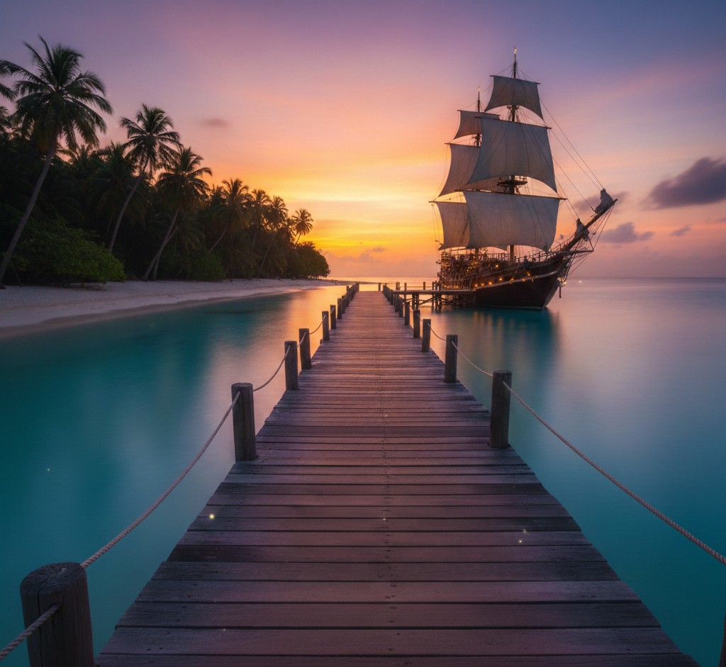 A vibrant desert sunset with people gathered.