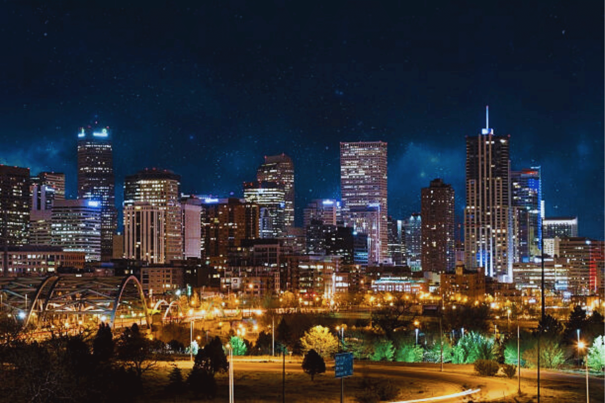 Denver City at night