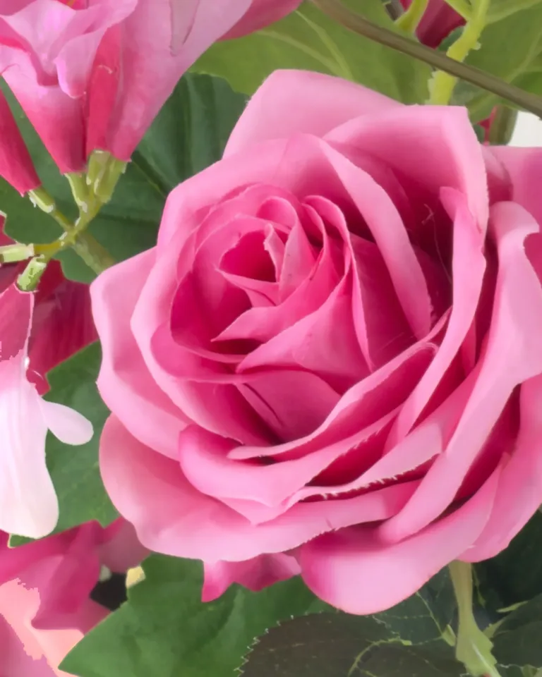 Een romantisch boeket in roze en krachtig fuchsia.