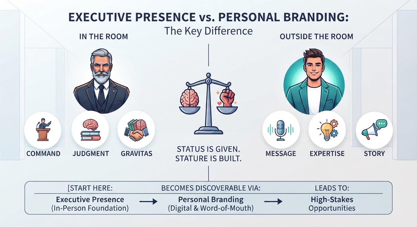 Executive Presence vs Personal Branding: What Is The Difference, And Why Both Matter