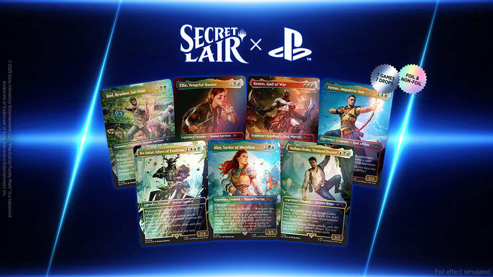 Image of Magic: The Gathering x PlayStation The Secret Lair PlayStation Superdrop Revealed