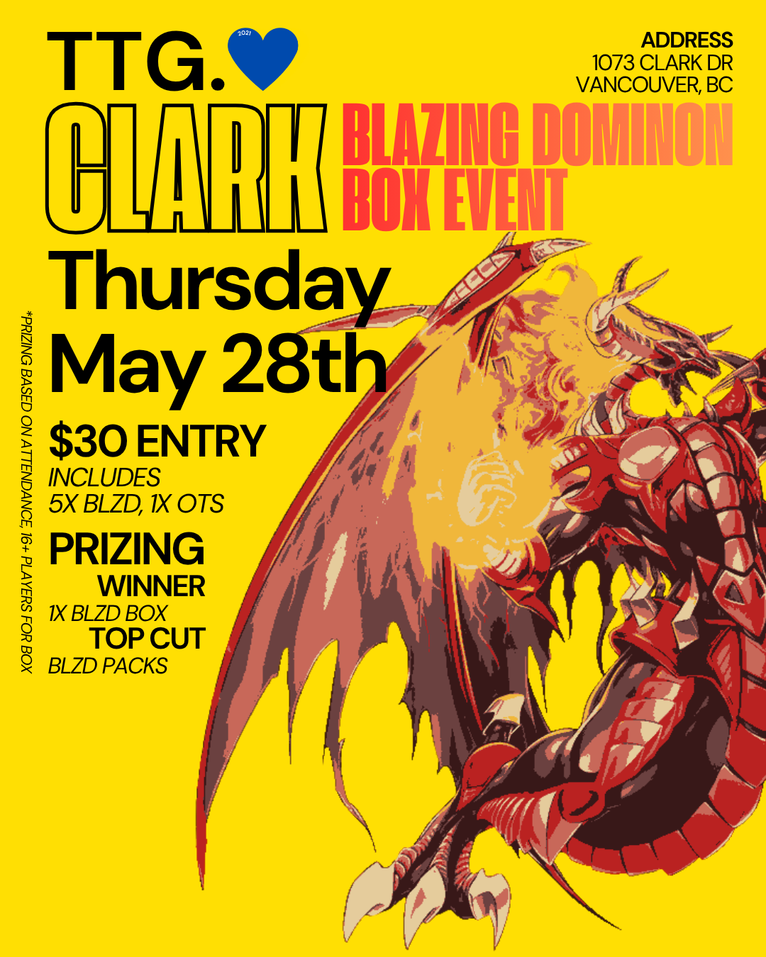 Blazing Dominion Box Tournament (Clark | Thursday, May 28, 2026 | 6:00PM)