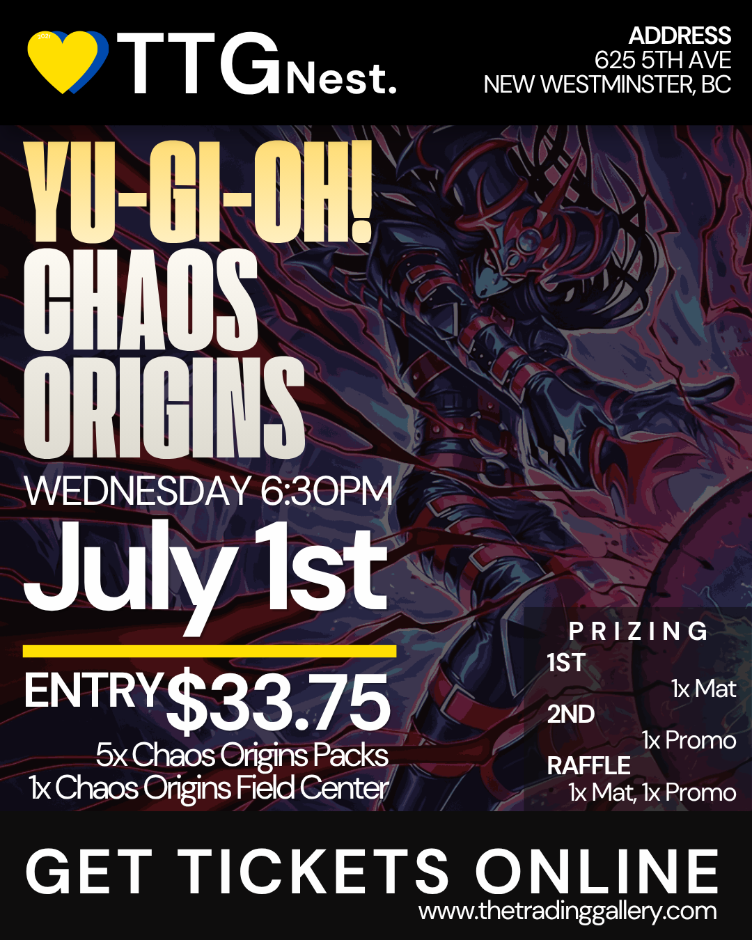 Yu-Gi-Oh! Chaos Origins Premiere Event (Nest | Wednesday July 1st 2026 | 6:30PM)