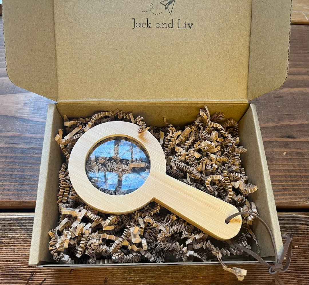 Wooden kids magnifying glass — Etsy