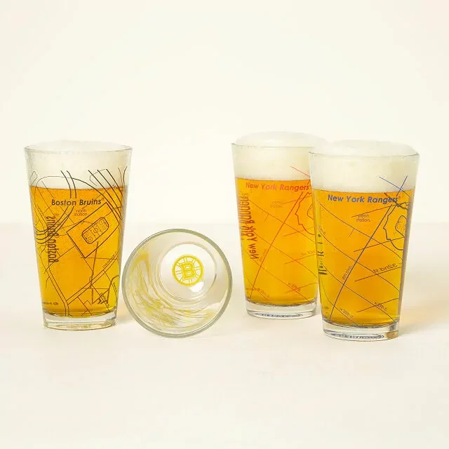 NHL Arena Map Pint Glasses - Set of 2 — Uncommon Goods