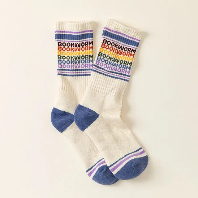 Bookworm Rainbow Socks — Uncommon Goods