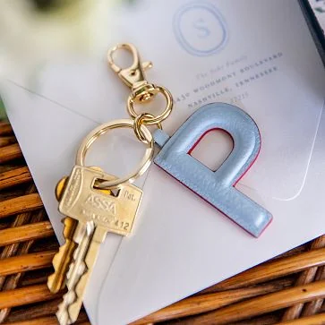 Mark & Graham x Pencil & Paper Co. Leather Initial Keychain — Mark and Graham